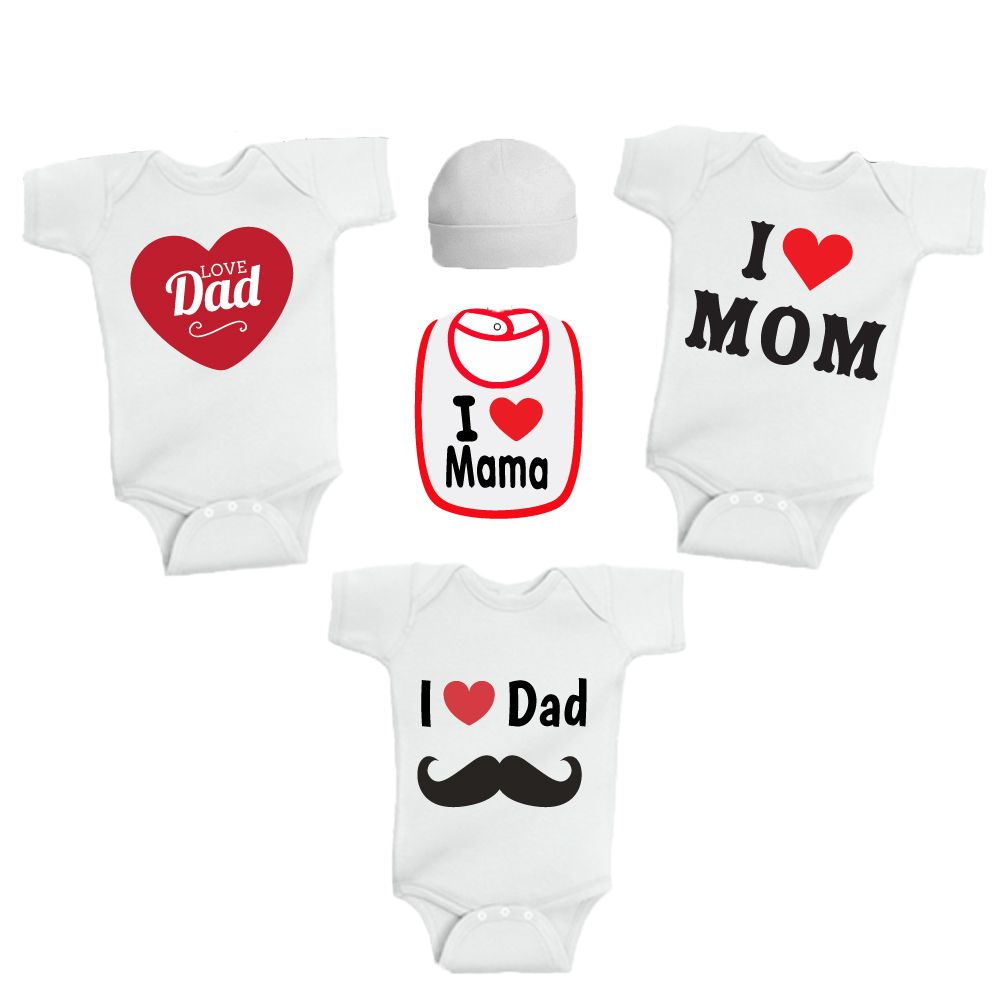 Mom dad hotsell baby clothes